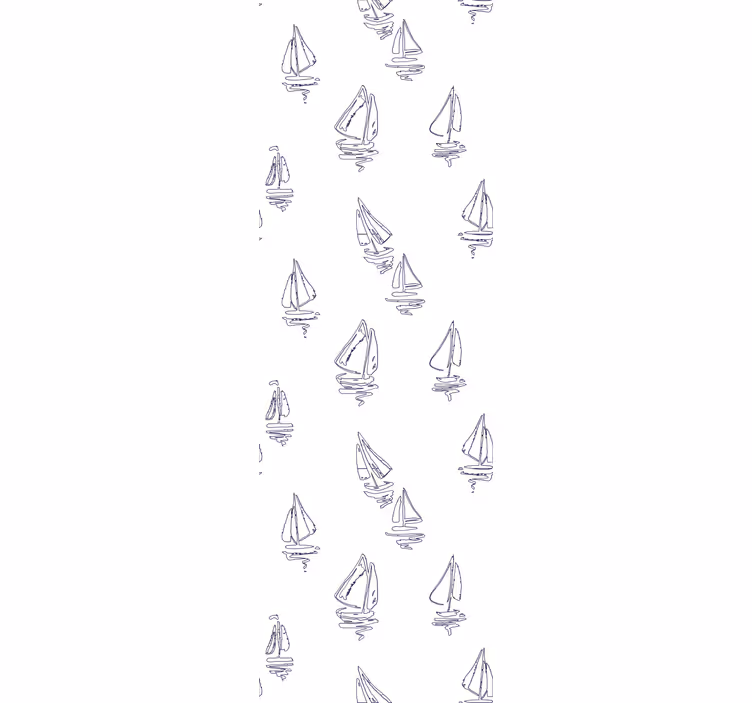 Zeilboten decor behang abstract - TenStickers