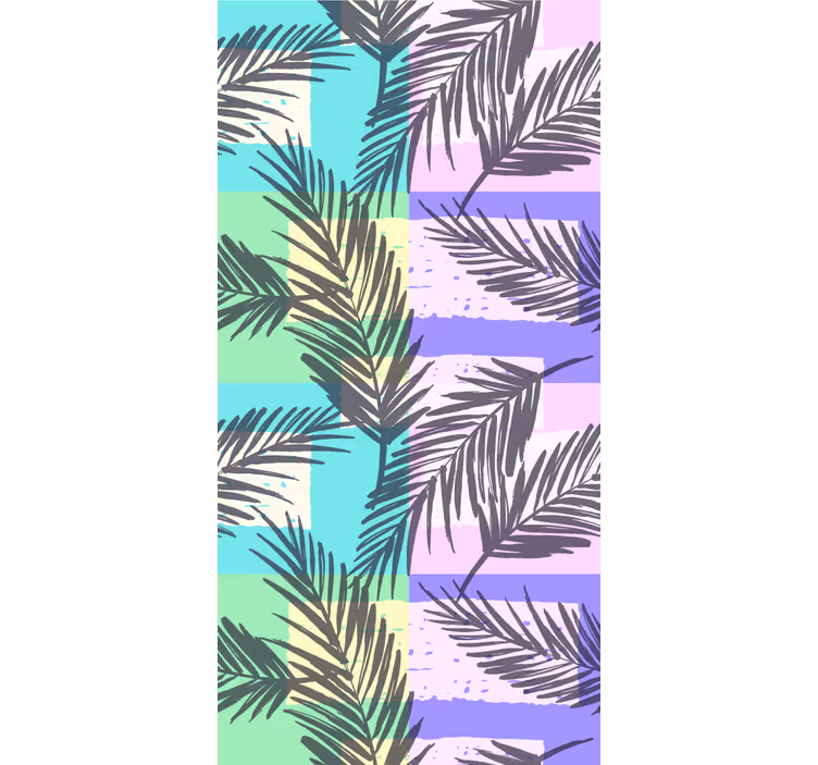 Abstracte pastel palmbomen jungle behang - TenStickers