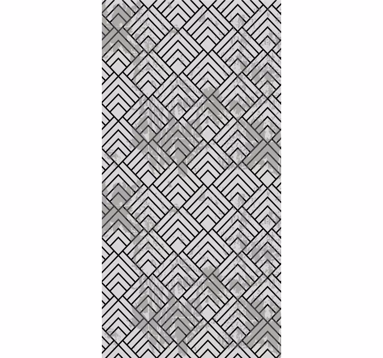Grijze lineaire patronen behang geometrisch - TenStickers