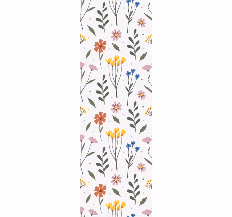 Levendig bloemenontwerp bloemen behang - TenStickers