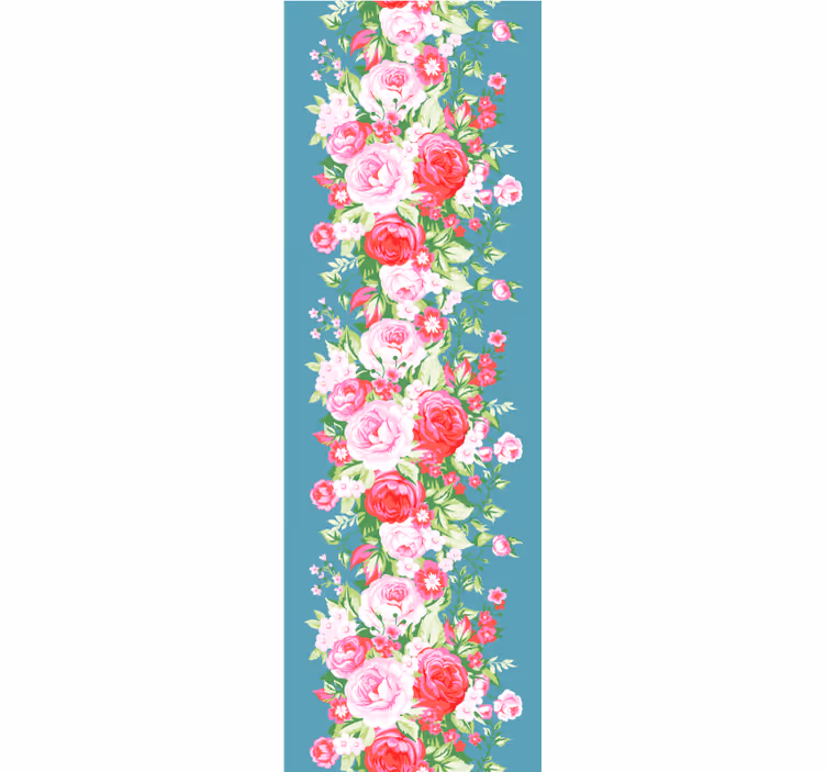 Bloemenbloesem verticale lijnen bloemen behang - TenStickers