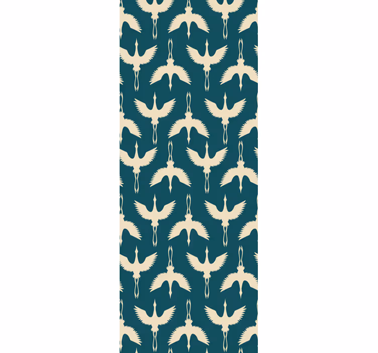 Elegante beige ontwerpen behang vogels - TenStickers