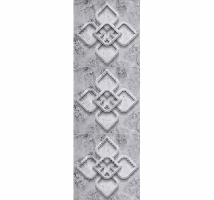 Elegant geometrisch motief bakstenen behang - TenStickers