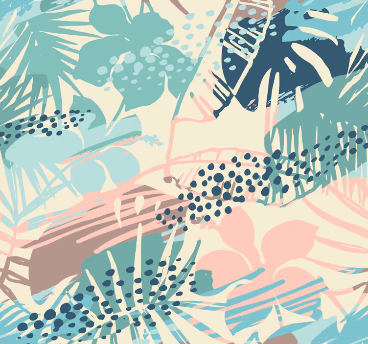 Exotisch bladontwerp jungle behang - TenStickers