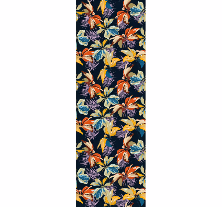 Levendige jungleluifel bloemen behang - TenStickers