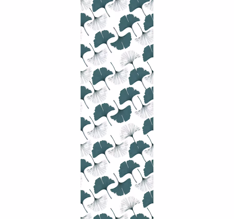 Ginkgo grijs arrangement behang bladeren - TenStickers