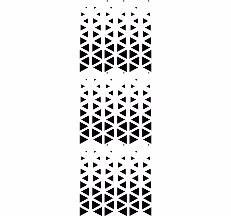 Zwarte driehoek opstelling behang geometrisch - TenStickers