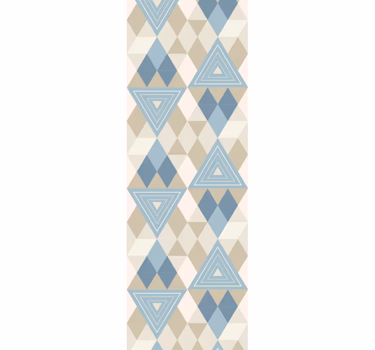 Driehoeken en ruiten behang geometrisch - TenStickers