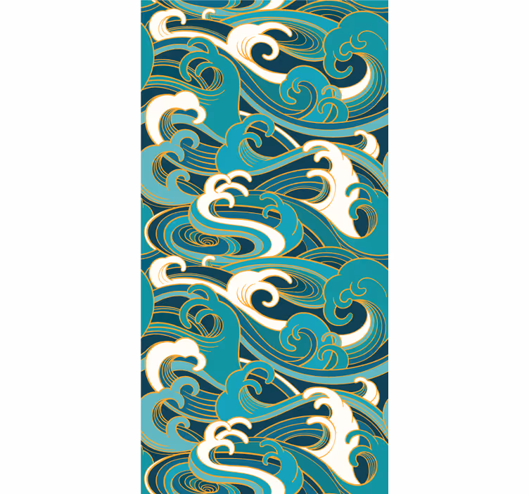 Oceaan golfstroom behang abstract - TenStickers