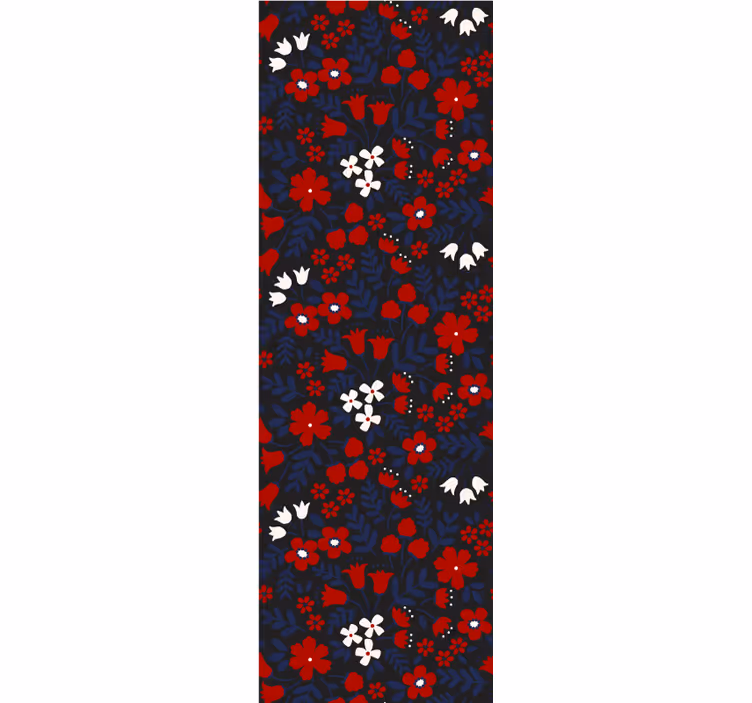 Levendige bloemenbloei bloemen behang - TenStickers