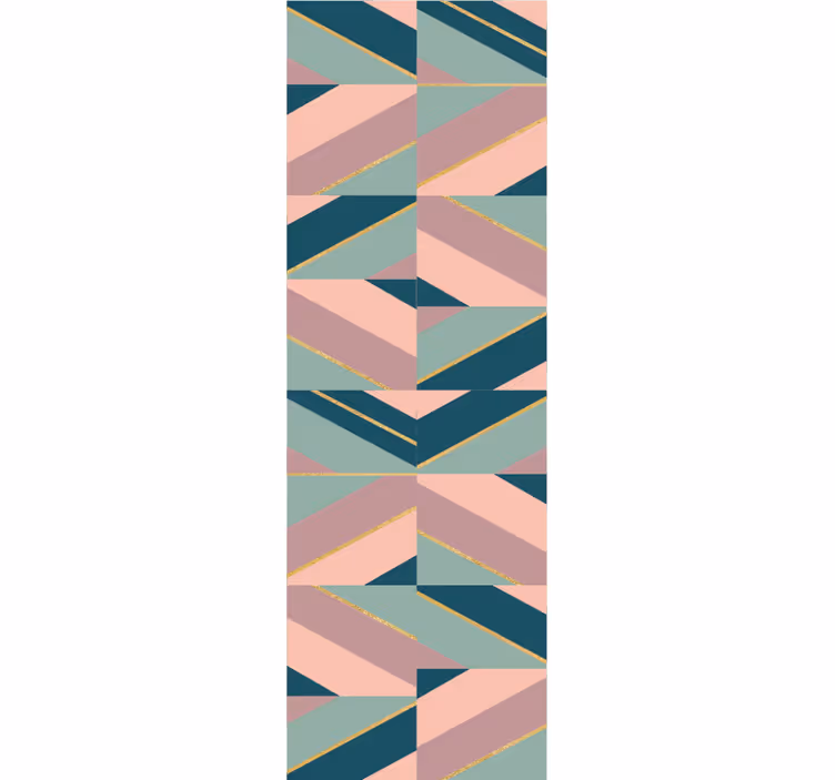 Abstracte pastelhoeken behang geometrisch - TenStickers