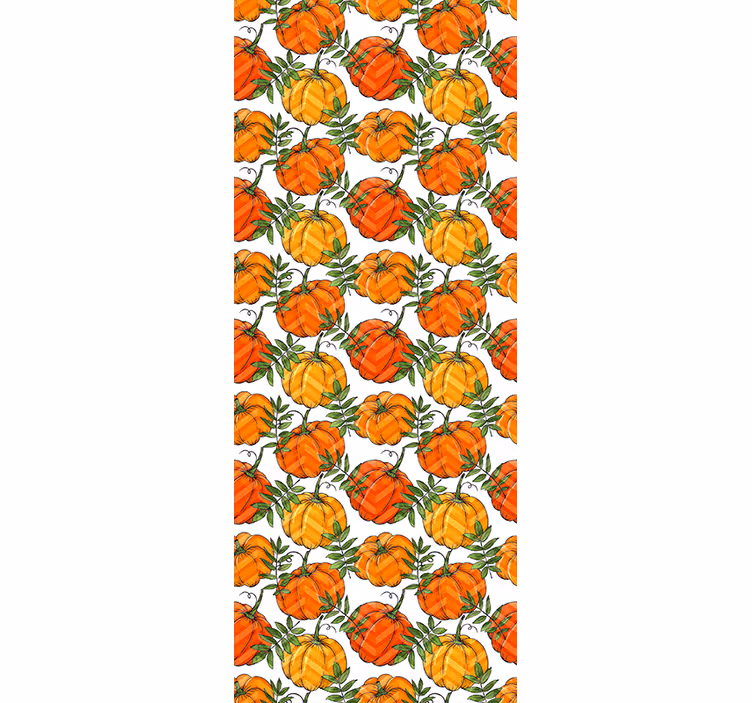 Pompoen bloeit halloween behang - TenStickers