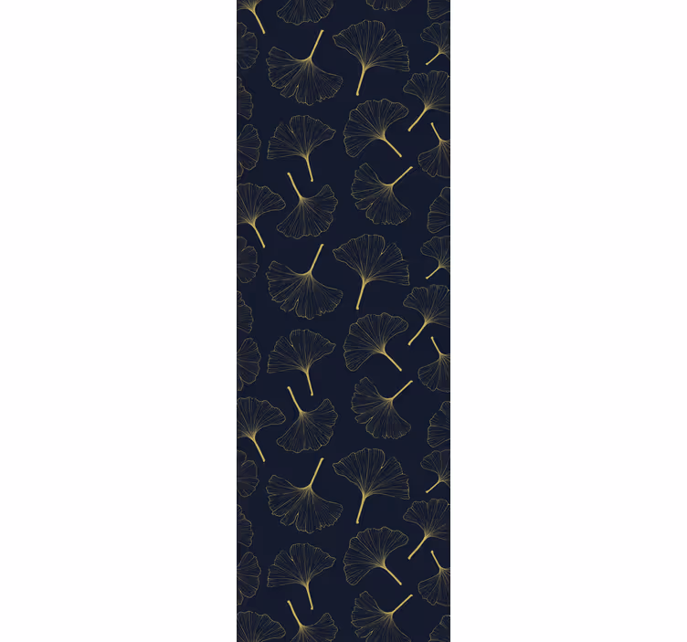 Elegantie van ginkgoblad behang woonkamer - TenStickers