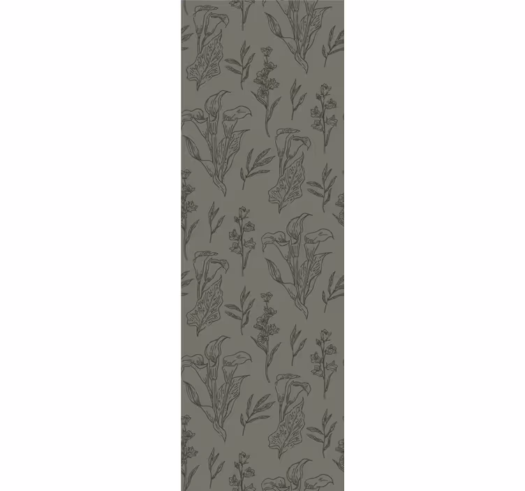 Bloemen behang met florale elementen - TenStickers