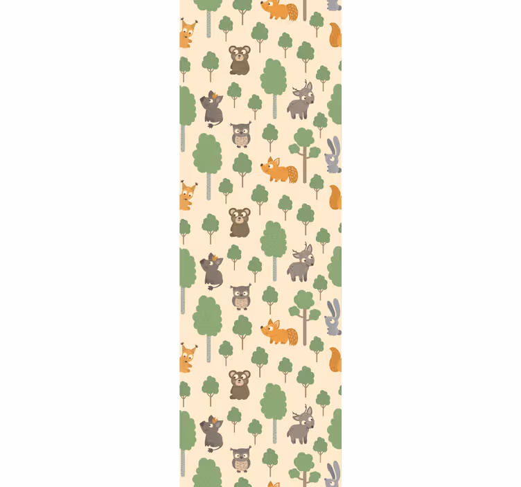 Patroon van boswezens behangpapier kinderkamer - TenStickers