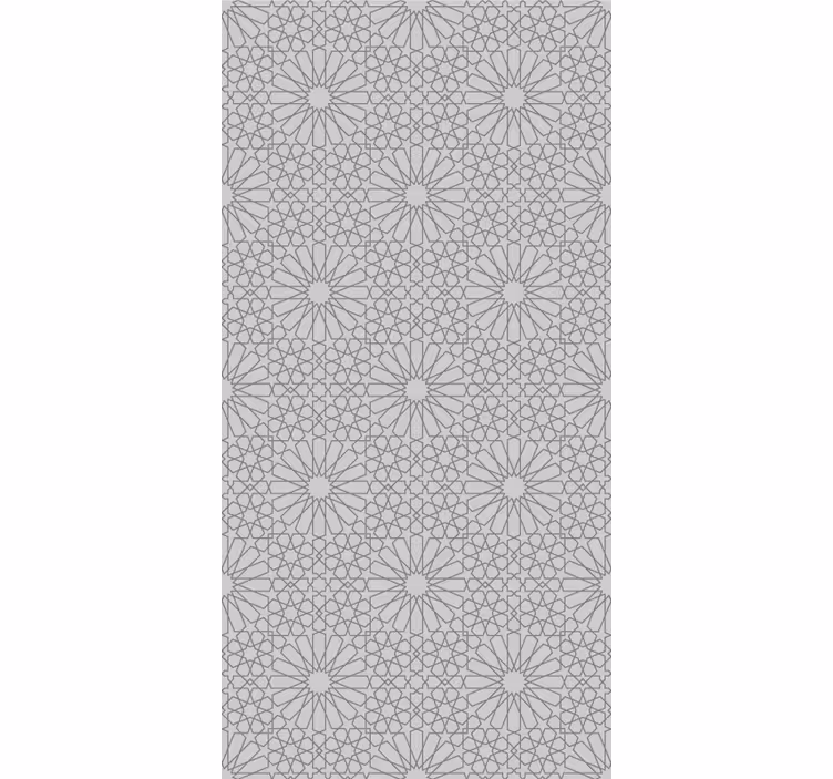 Chique grijze print behang bloemsierkunst - TenStickers