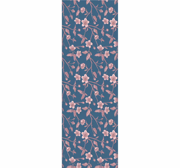 Roze tak bloeit bloemen behang - TenStickers