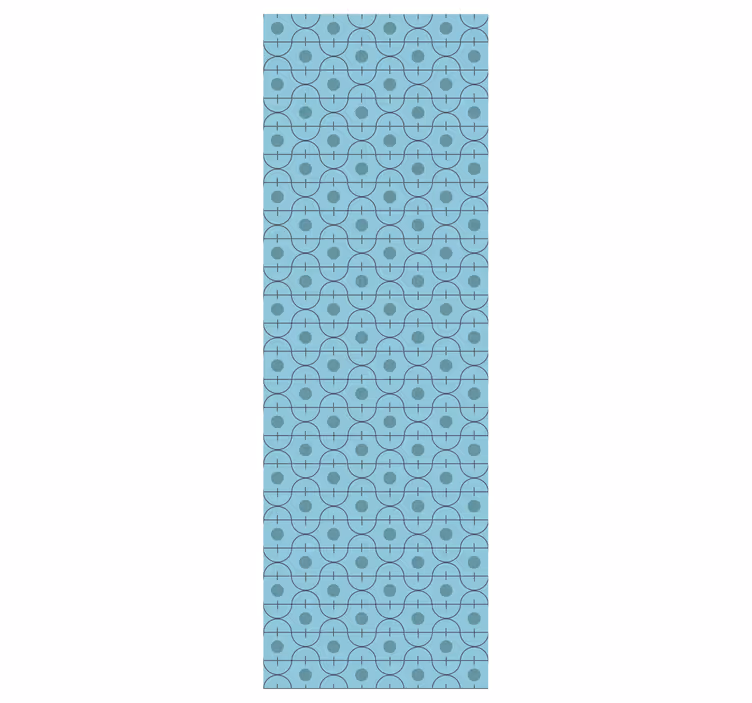Geometrische blauwe vormen blauw behang - TenStickers