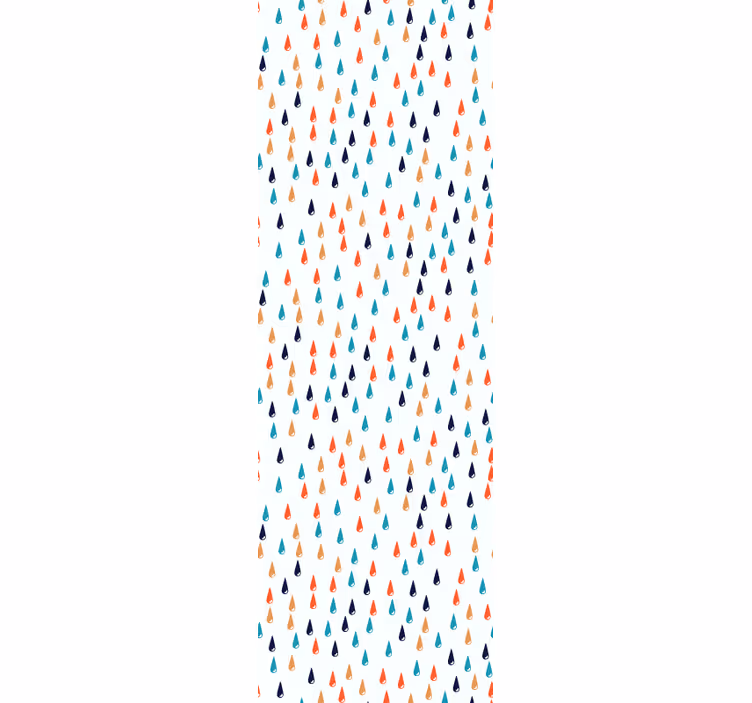 Kleurrijke regendruppels behangpapier kinderkamer - TenStickers