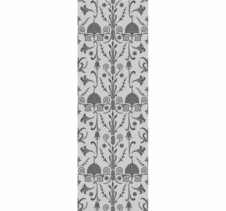 Elegante grijze details behang bloemsierkunst - TenStickers