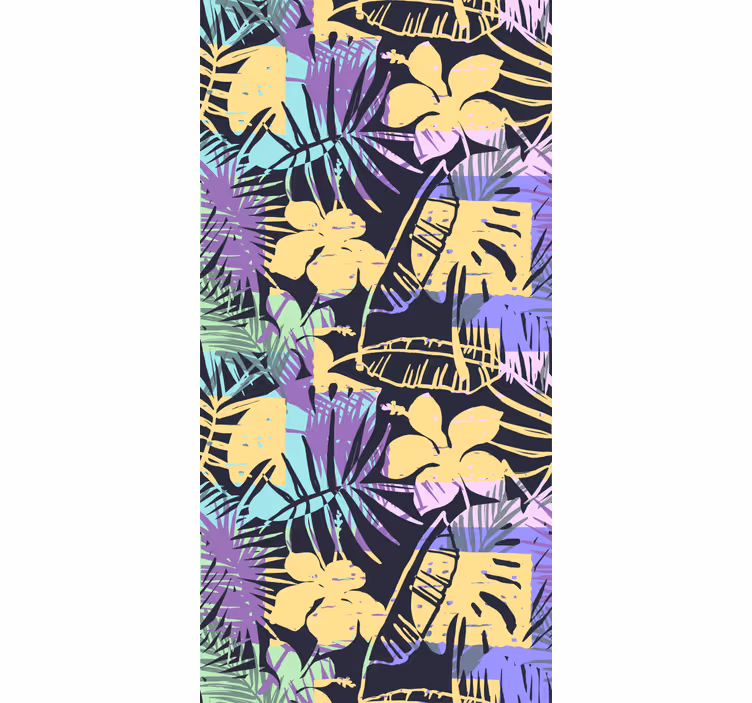 Tropische bloemenharmonie behangpapier natuur - TenStickers