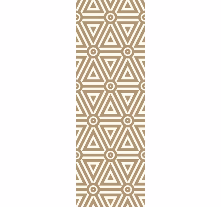 Driehoekige beige opstelling behang geometrisch - TenStickers