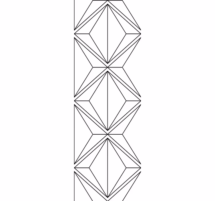 Gestileerde diamantvormen behang geometrisch - TenStickers