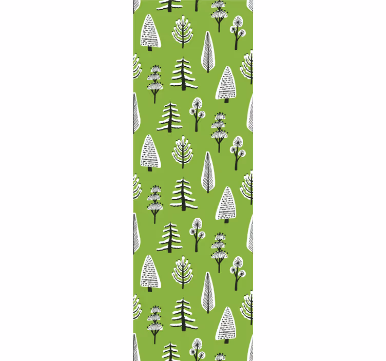 Groene boom arrangement behangpapier natuur - TenStickers