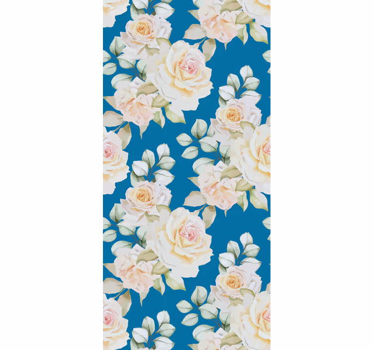 Elegante bloemenrozen behang bloemsierkunst - TenStickers