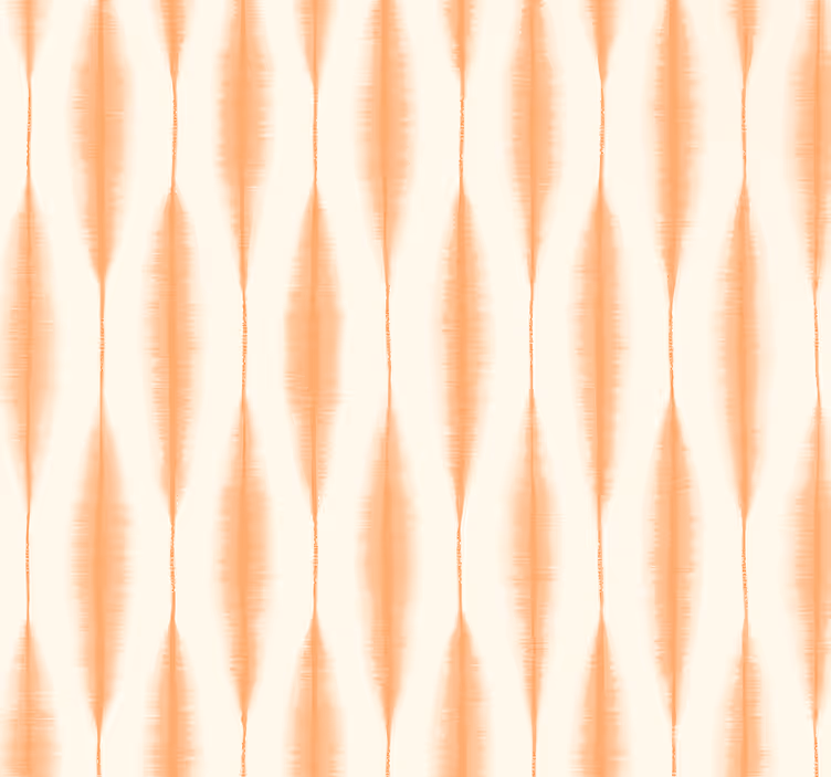 ikat kasuri oranje geometrisch behang - TenStickers