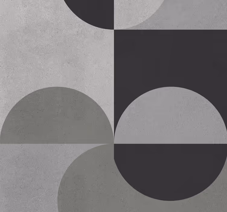 Abstract patroon grijstinten behang keuken - TenStickers