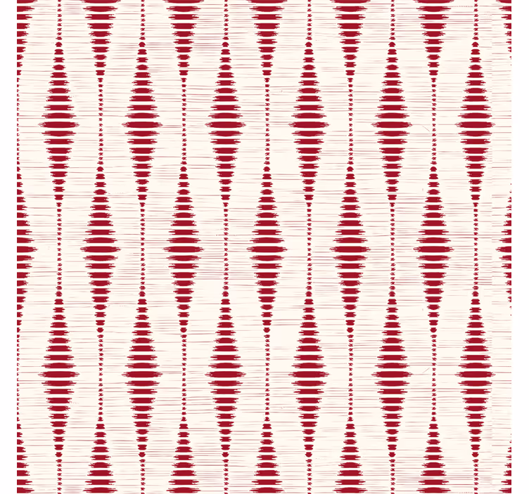 Rode rabaul ikat geometrisch behang - TenStickers