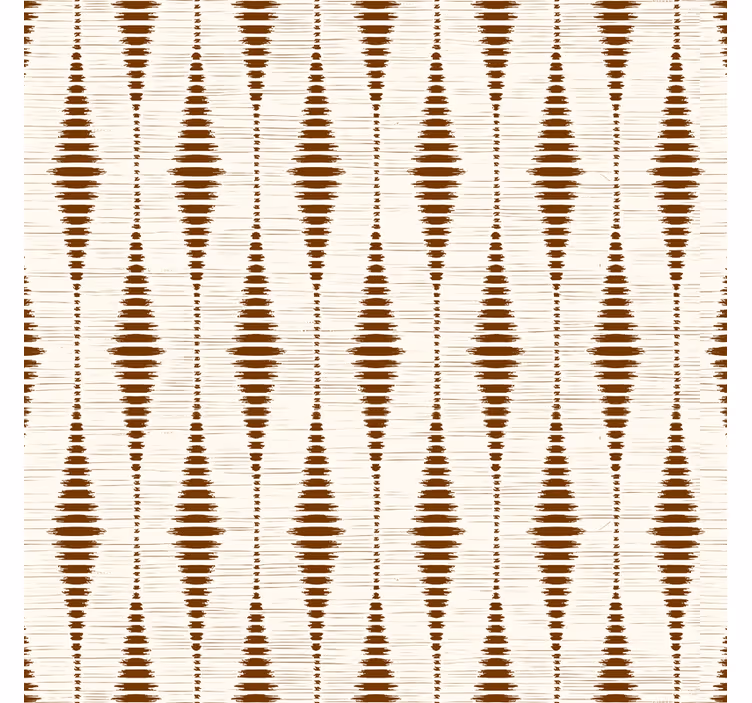Chocoladebruine rabaul ikat geometrisch behang - TenStickers