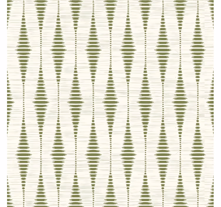 Mosgroene rabaul ikat geometrisch behang - TenStickers