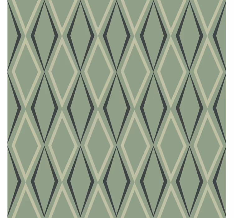 Groene diamanten uit de jaren 30 behang anders vintage - TenStickers