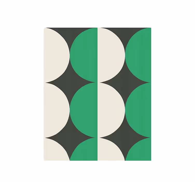 Smaragdgroene harmonie uit de jaren 70 behang anders vintage - TenStickers