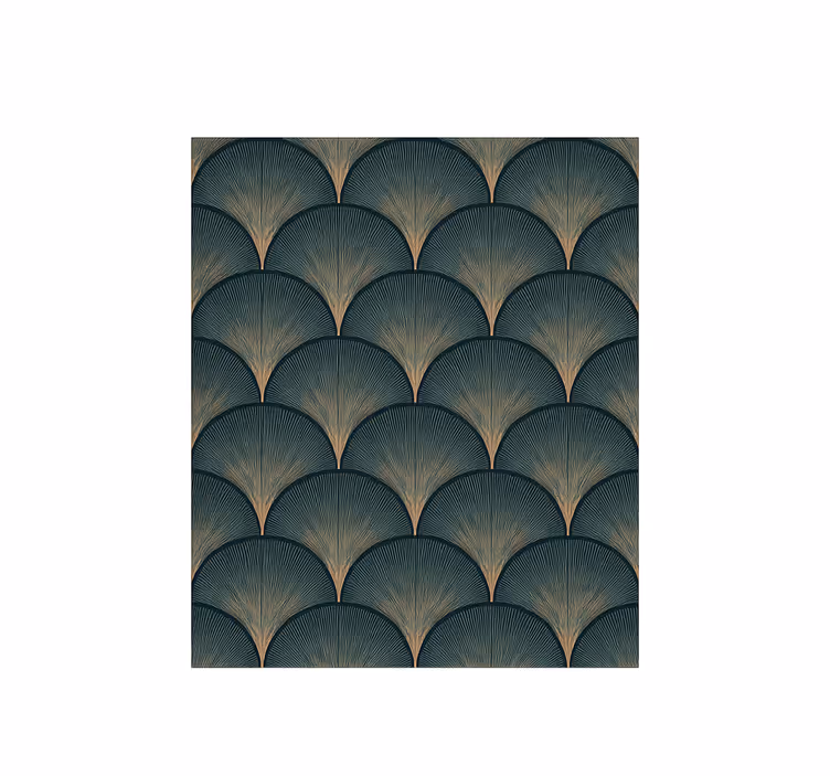 Art déco groene waaiers uit de jaren 20 behang vintage - TenStickers