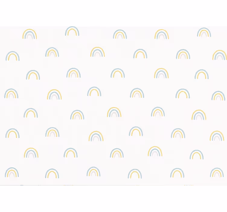 Verspreide pastelregenbogen behangpapier kinderkamer - TenStickers