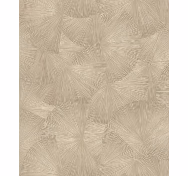 Behang bladeren chique tan abstracte waaier - TenStickers