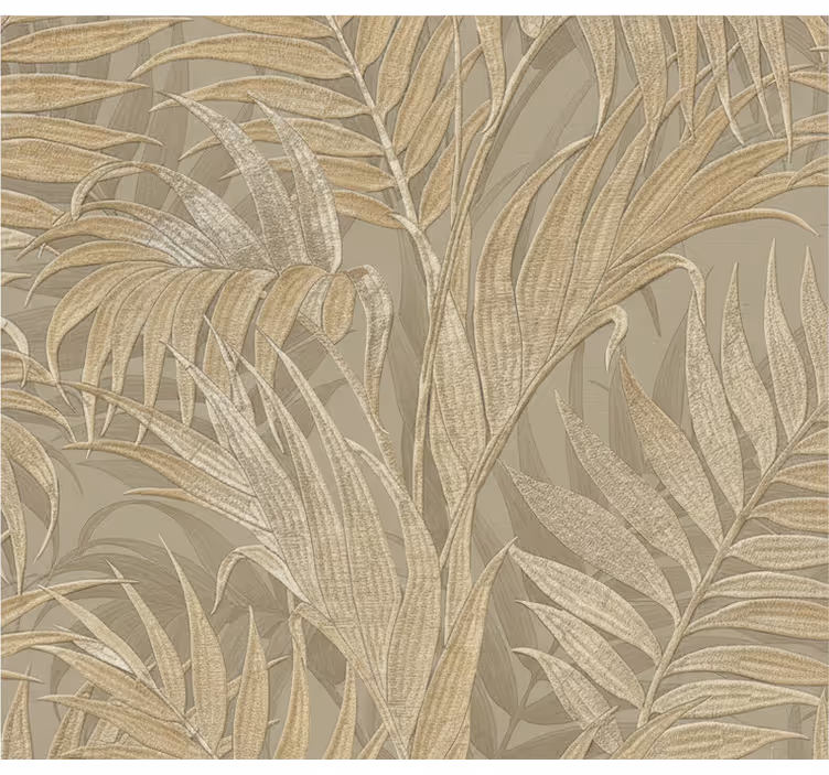 Behang bladeren beige palmtextuur - TenStickers