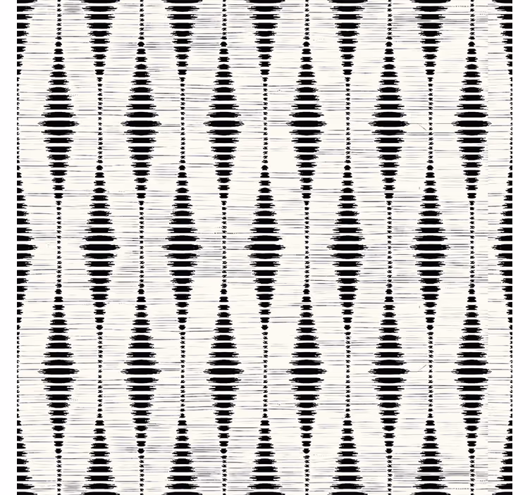 Geometrisch behang black rabaul ikat - TenStickers
