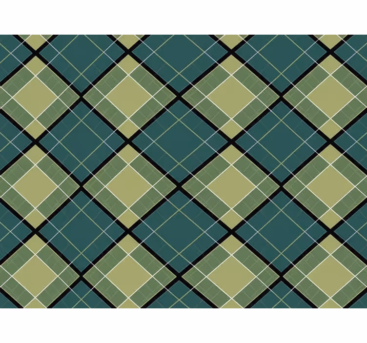 slaapkamer behang tartan ruitpatroon ontwerp - TenStickers