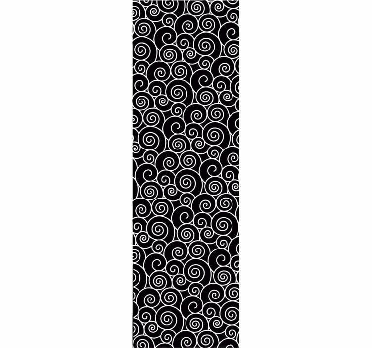 Behang geometrisch zwart-witte golven - TenStickers