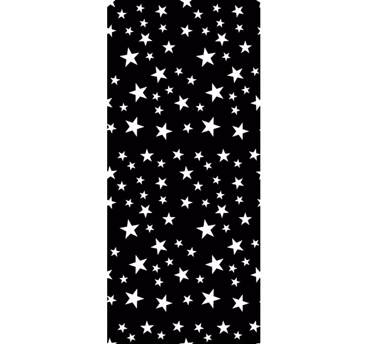 Behang sterren zwarte en witte elegantie - TenStickers