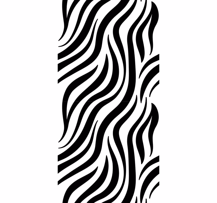 Behang geometrisch zwart-witte zebraprint - TenStickers
