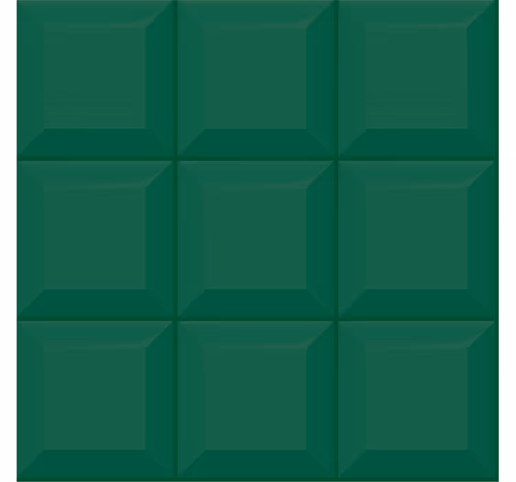 Behang geometrisch 3d groene vierkanten - TenStickers