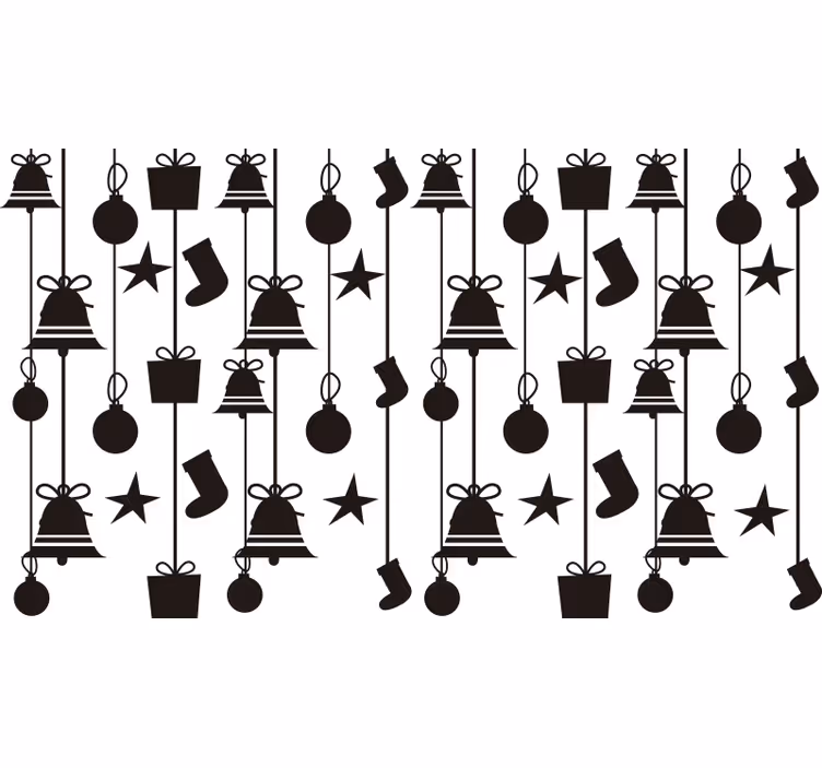 Behang kerst zwarte sokken - TenStickers