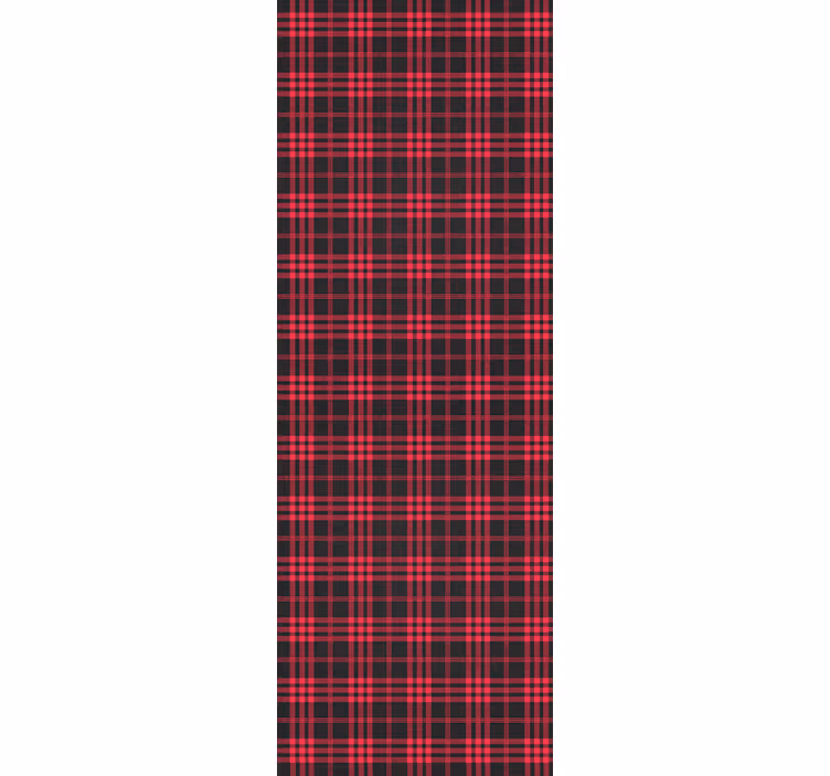 Behang kerst tartanpatroon - TenStickers