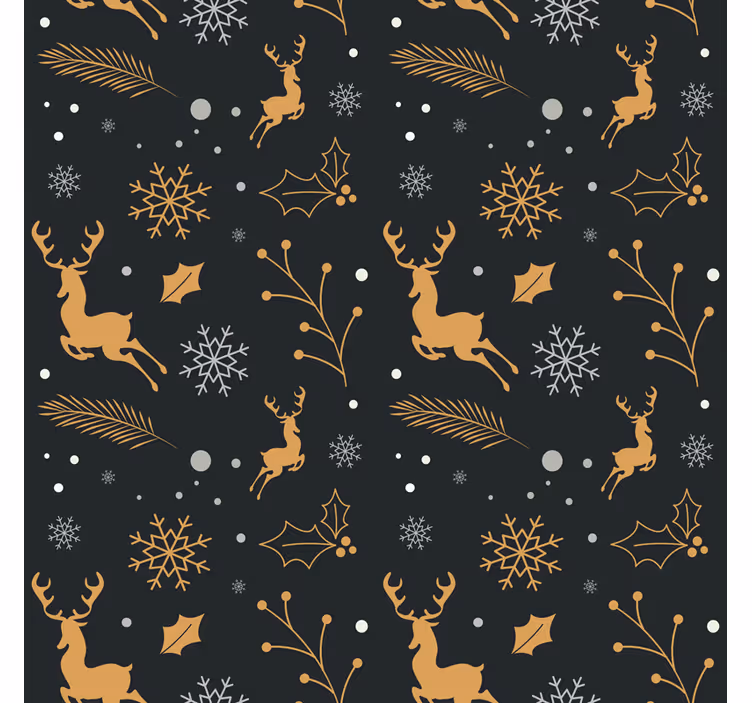 Behang kerst vrolijke kerstcompositie - TenStickers