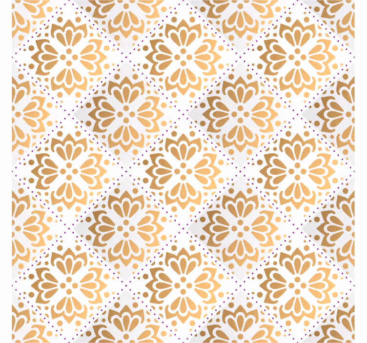 Behang woonkamer gouden mandala's - TenStickers